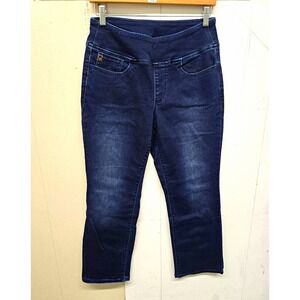 Jingle Belles by Kim Gravel Jeans Petite 12P Dark Indigo Pull-On Straight